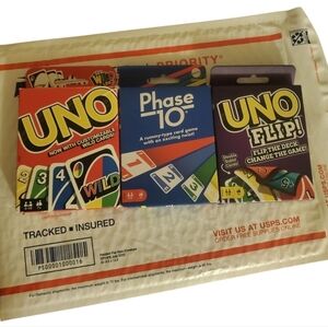 UNO and Phase 10 Card Game Set